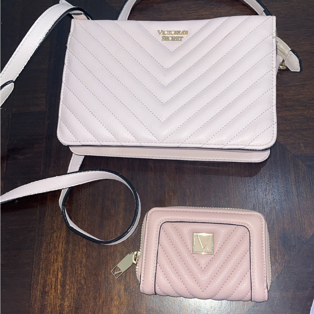 Victoria's Secret Pink Chevron Crossbody Bag
